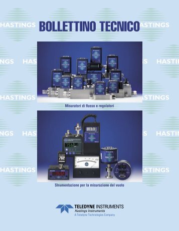 Strumenti per la misura - Teledyne Hastings Instruments