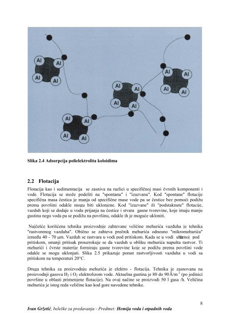 procesi prerade i dorade vode - Hemijski fakultet - Univerzitet u ...