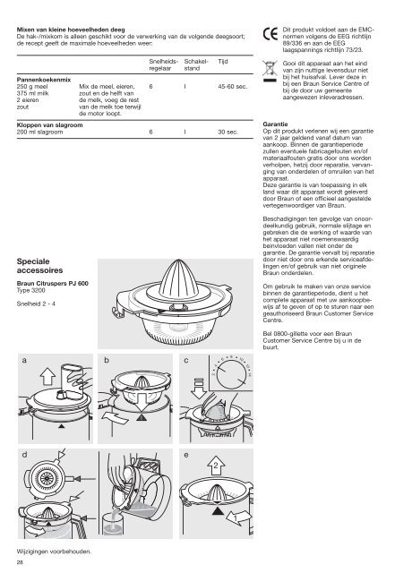 CombiMax 700 CombiMax 750 - Braun Consumer Service spare ...