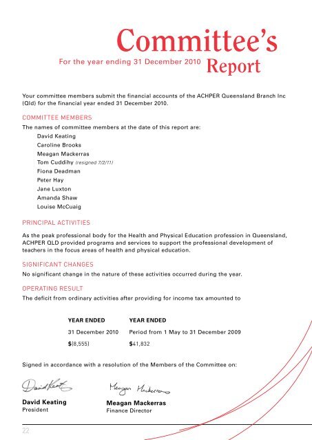 ACHPER QLD Annual Report 2010.pdf