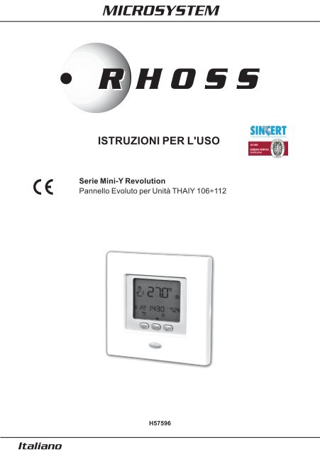 H57596-v04 Manuale Istr. Pannello Comando THAIY 106-112 - Rhoss