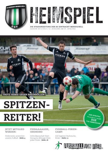 Ihre Gesundheit liegt uns am Herzen! -  SG Eintracht Mendig/Bell