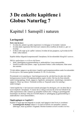 Globus Naturfag 7 LÃ¦rerens bok - Cappelen Damm