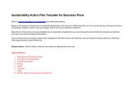 Sustainability Action Plan Template for Business Plans - Achieving A ...
