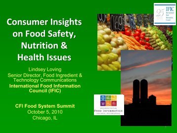 Consumer Perceptions of Perceived Food Safety, Nutrition & Health ...
