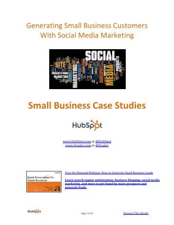 Small business cases studies