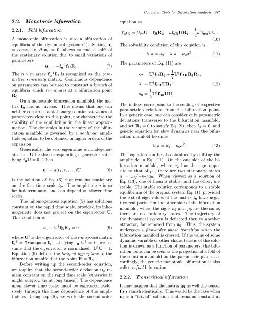 Computer Tools for Bifurcation Analysis: General Approach with