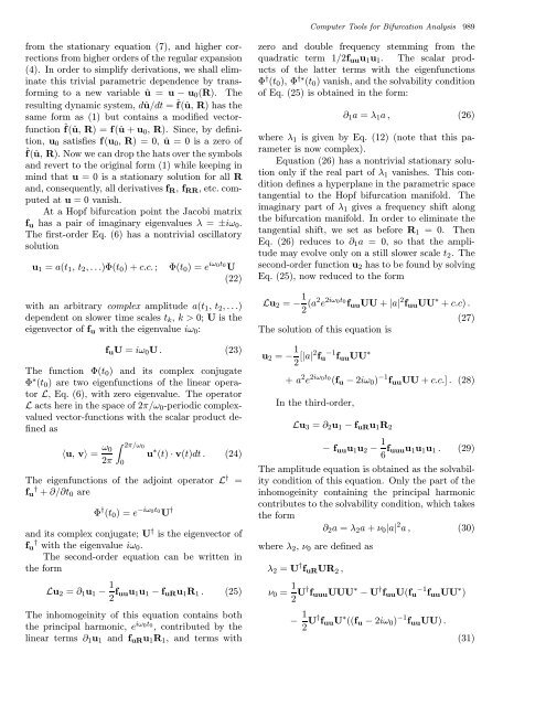 Computer Tools for Bifurcation Analysis: General Approach with