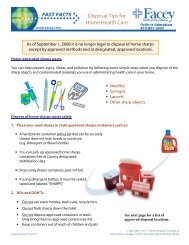 Disposal Tips for Home Health Care (Sharps) - Facey Medical Group