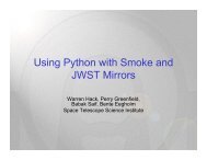 Using Python with JWST Smoke and Mirrors