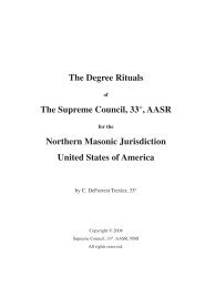 The Degree Rituals The Supreme Council, 33 ... - Scottish Rite, NMJ