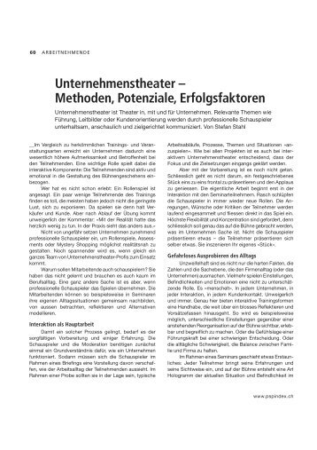 PSP Artikel Schweiz.pdf - Theater-Interaktiv GbR