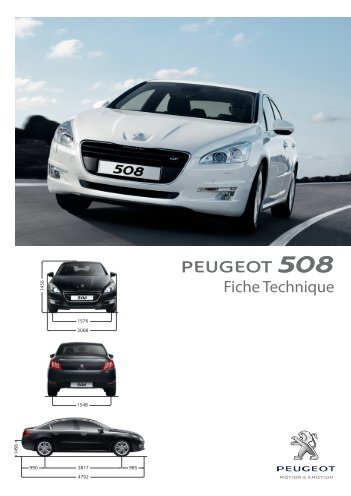 PEUGEOT 508 Fiche Technique - Stafim Peugeot
