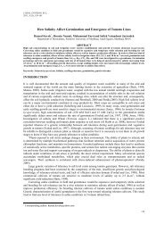 How Salinity Affect Germination and Emergence of Tomato Lines