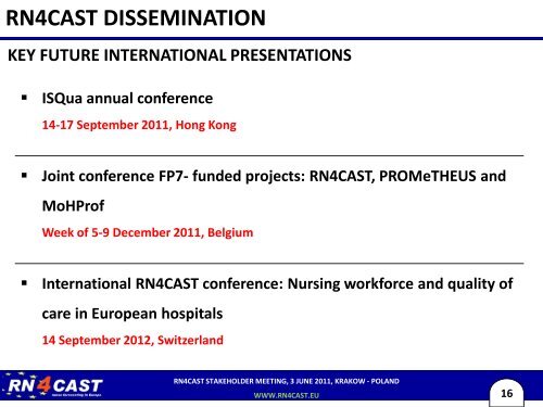 NURSE FORECASTING IN EUROPE (RN4CAST): RATIONALE ...