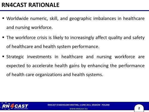NURSE FORECASTING IN EUROPE (RN4CAST): RATIONALE ...