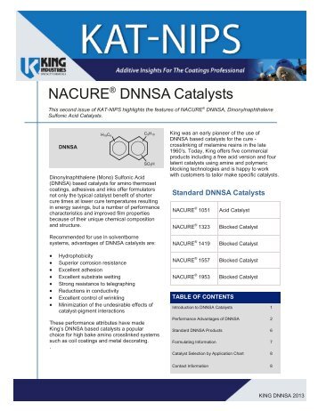 NACUREÂ® DNNSA Catalysts - King Industries, Inc.