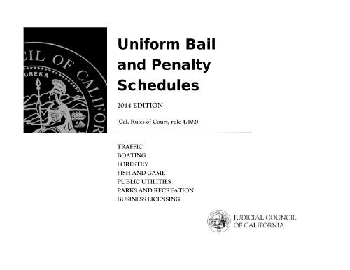 Uniform Bail and Penalty Schedules - Superior Court, Riverside