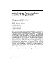 Apprentissage par Renforcement dans un systÃ¨me de filtrage ... - ARIA