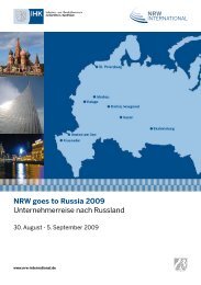 NRW goes to Russia 2009 Unternehmerreise nach Russland