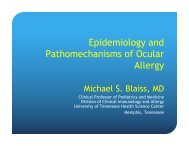 Epidemiology and pathomechanisms of ocular allergy