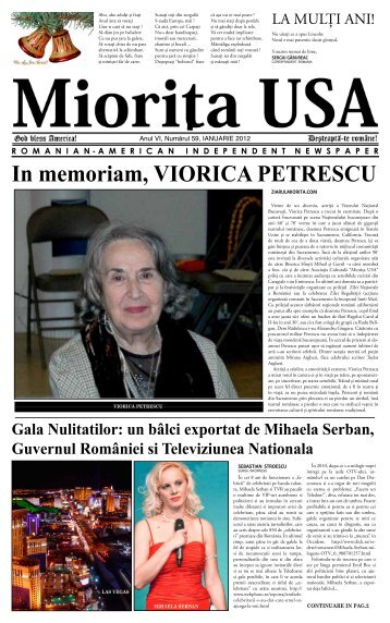 In memoriam, VIORICA PETRESCU - Miorita