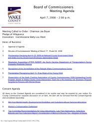 Apr 07, 2008 - Wake County Government