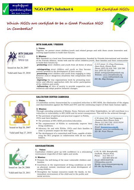 iNFOSHEET 6.pdf - Cooperation Committee for Cambodia