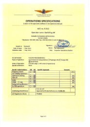 OPERATIONS SPECIFICATIONS