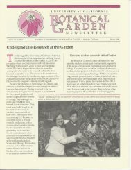 NEWSLET TER - University of California Botanical Garden ...