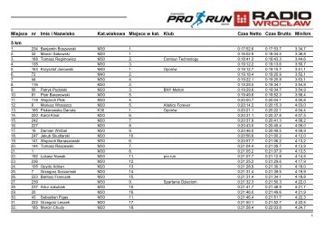 Å»ebyÅ biegaÅ na caÅy ROCK! - etap 1 - Maratony Polskie