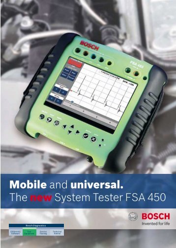 Mobile and universal. The new System Tester FSA 450