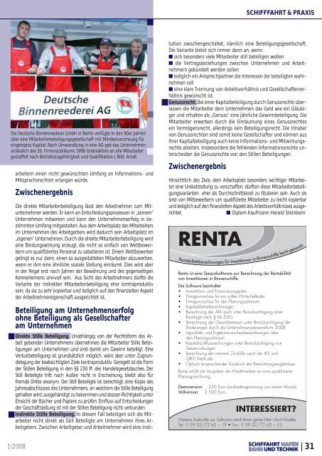 SUT_012008_Ausgabe_S.. - 1 | 2008 - Schiffahrt und Technik