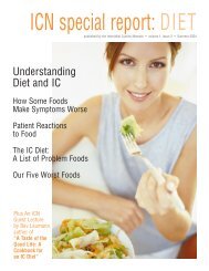 IC Special Report Diet - Interstitial Cystitis Network