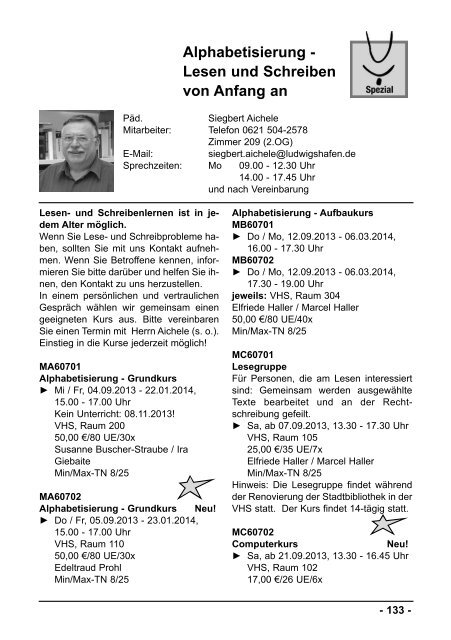 Semester II/2013 - Volkshochschule