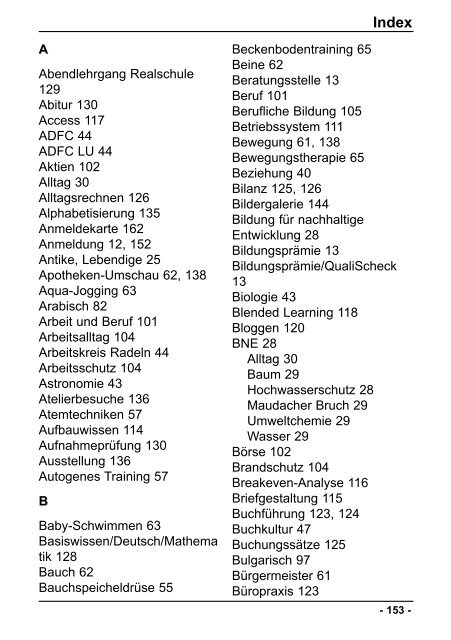 Semester II/2013 - Volkshochschule