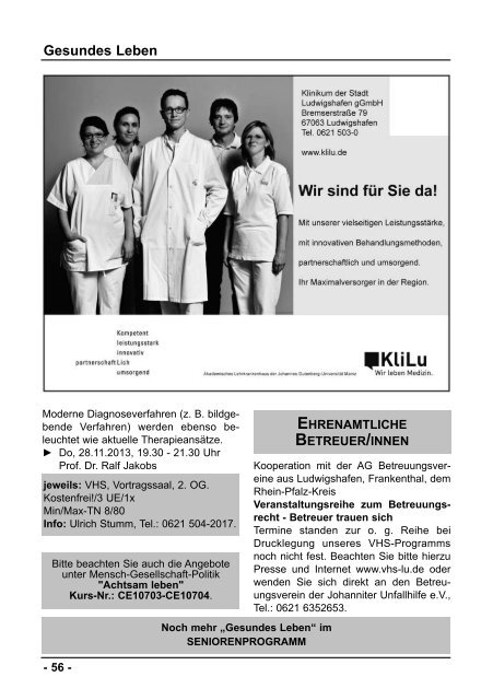 Semester II/2013 - Volkshochschule