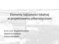 Elementy toÅ¼samoÅci lokalnej w projektowaniu urbanistycznym