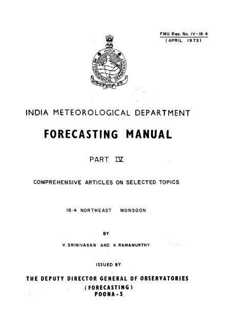 No. IV-18.4 - (IMD), Pune