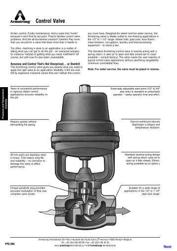 Control Valve - Armstrong International, Inc.