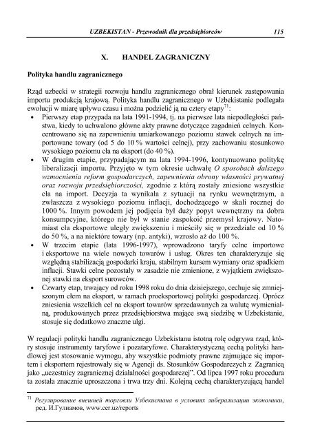 Uzbekistan - Przewodnik dla przedsiÄbiorcÃ³w - Polska Agencja ...