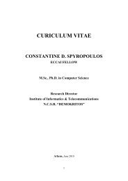 CURICULUM VITAE - Demokritos