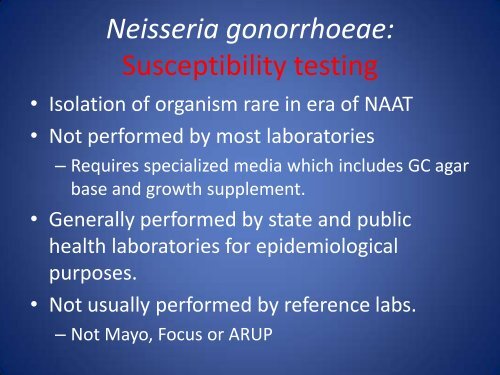 Susceptibility Testing of Neisseria and Haemophilus ... - SWACM