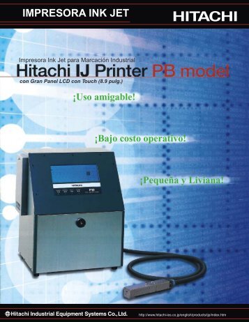 impresora ink jet - Hitachi America, Ltd.