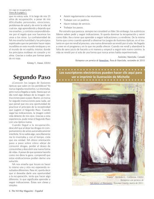 Spanish NAWay Magazine - July 2011 - Narcotics Anonymous