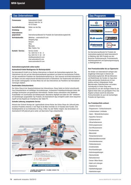 PDF-Ausgabe herunterladen (29.6 MB) - elektronik industrie