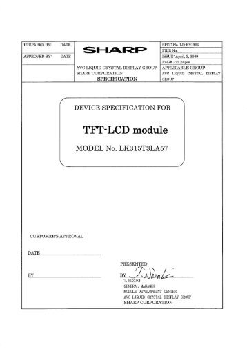 LK315T3LA57 - Sharp  Corporation of Australia