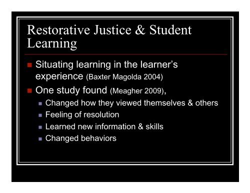 Applying Restorative Justice to Higher/Tertiary Education in ... - IIRP