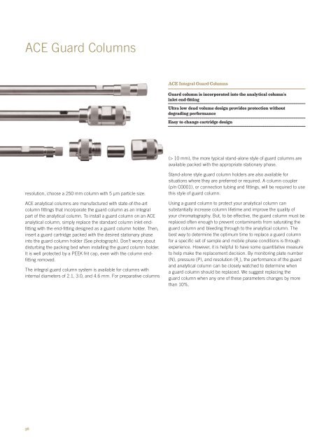 HPLC and UHPLC Columns