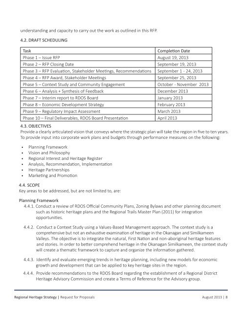 Regional Heritage Strategic Plan 2013 - Rdosmaps.bc.ca